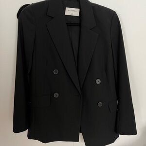 Aritzia Babaton Black Double-Breasted Blazer